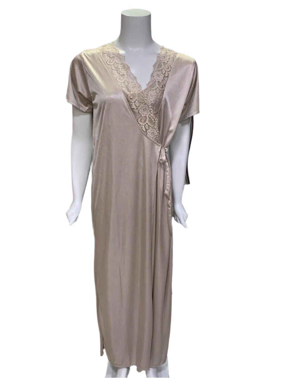 Sleek Elegance Long Nighty with Robe Set