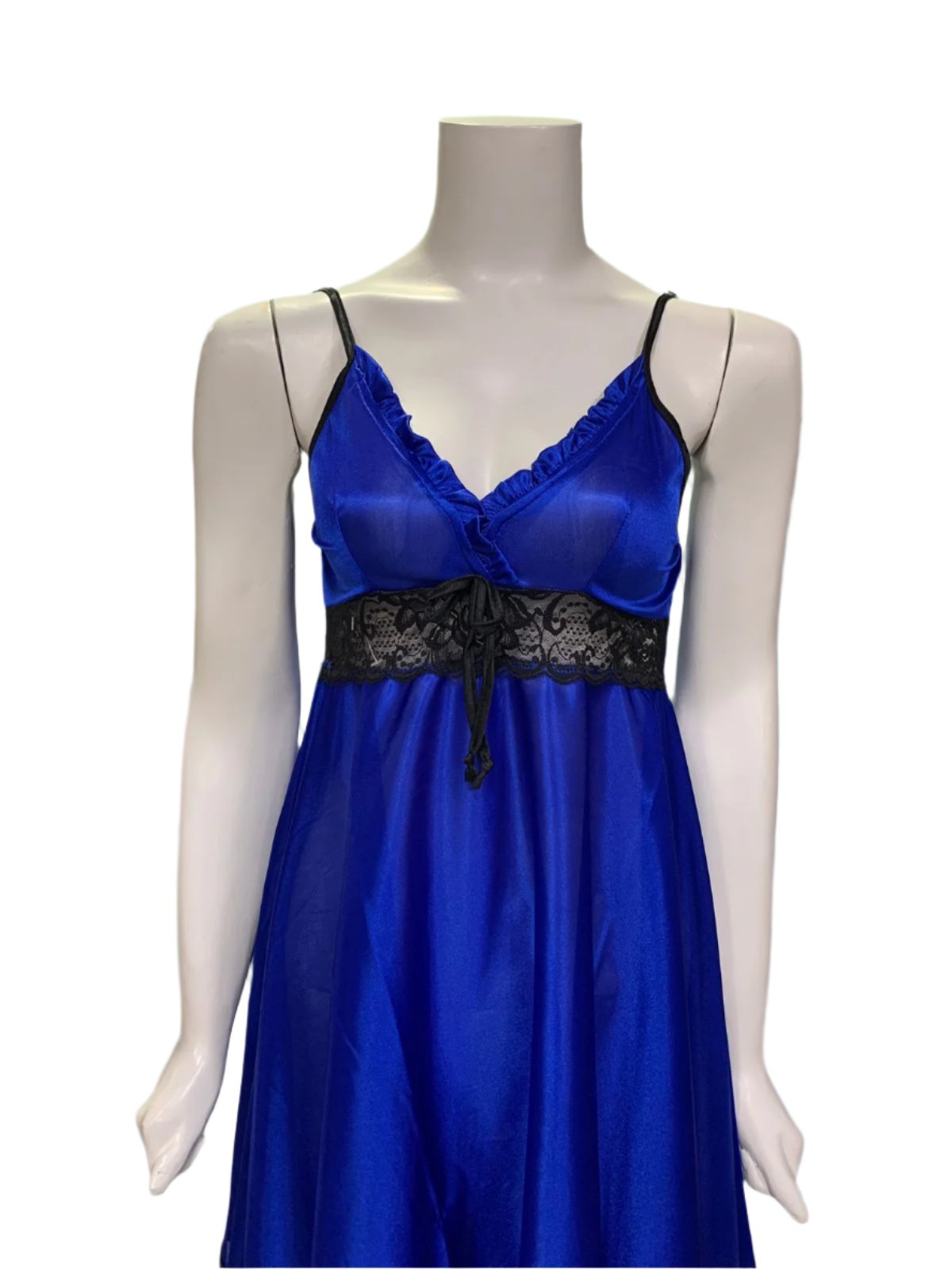 Silk Short Nighty with V-Neck Design