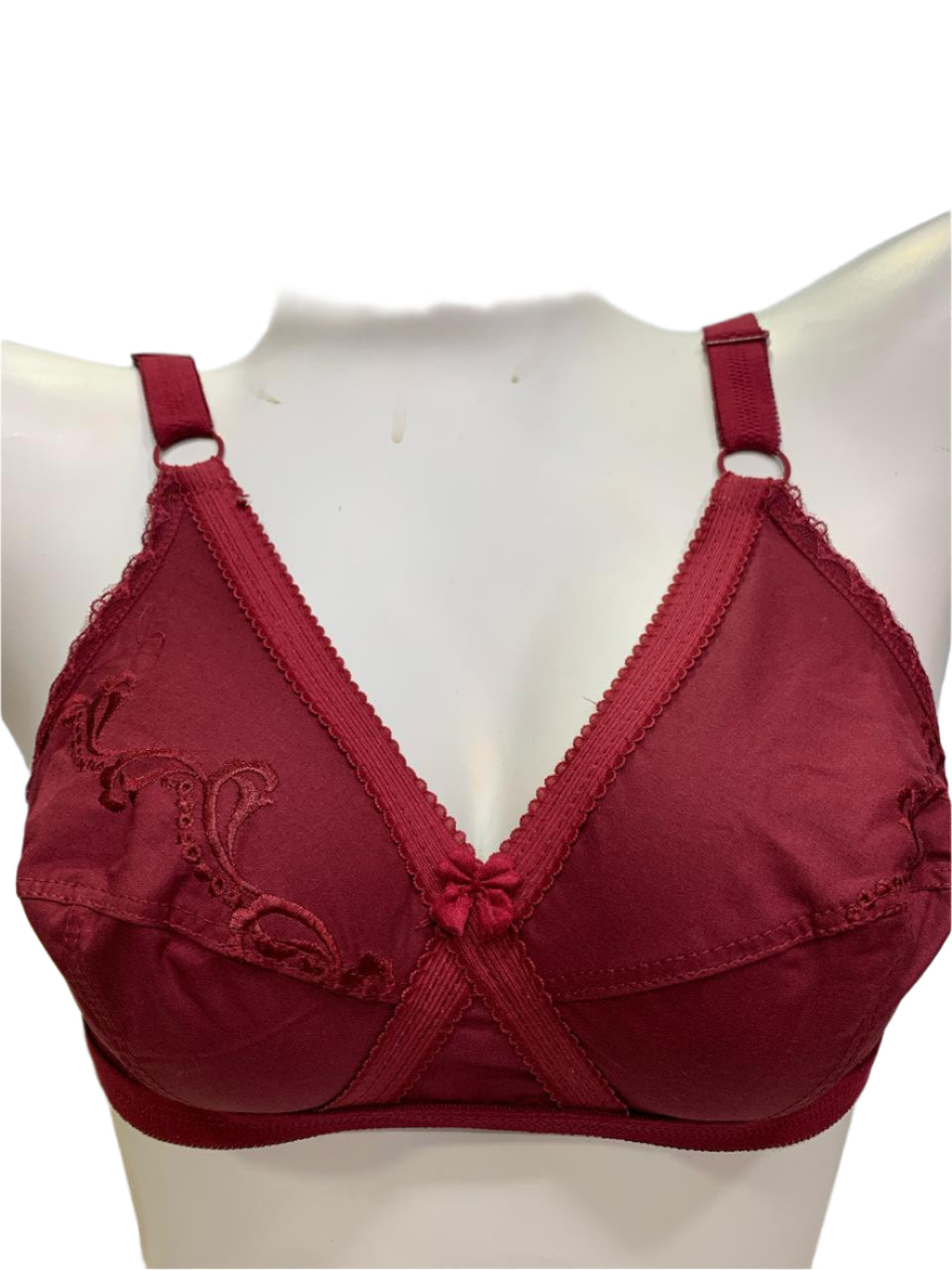Everyday Comfort Soft Cotton Embroidered Bra