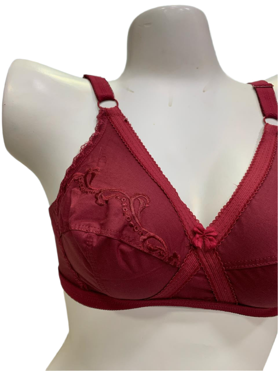 Everyday Comfort Soft Cotton Embroidered Bra